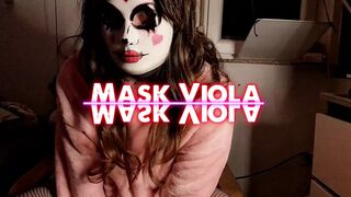 Gothic trans woman masturbates - climax