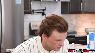 Breasty mother I'd like to fuck drank giant cock and enjoyed stepmom stepson hardcore sex