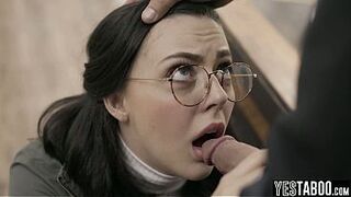Large knob older social worker manipulates an blameless teen into letting him pound her hardcore