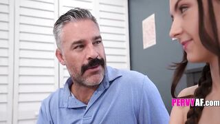 Aged Brawny Stepdad Fucks Tiny Teen Stepdaughter