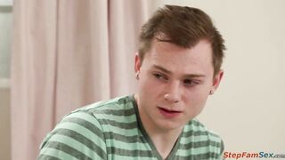 Breasty stepmom Sloan Rider desires to get anal drilled by her stepson.The large titties mother i'd like to fuck deepthroats and shes banged when his ally comes in and joins