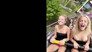 Bikini goes away showing large bazookas - AI Generated