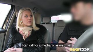 Fake Cop Policemans penis gives golden-haired multiple orgasms