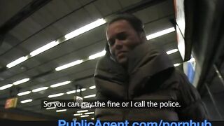 PublicAgent Short Beauty gets banged by ticket inspector