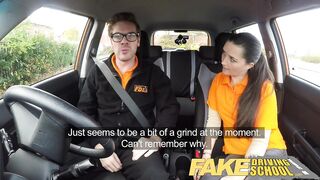 Fake Driving School little English teen gets banged after her lesson