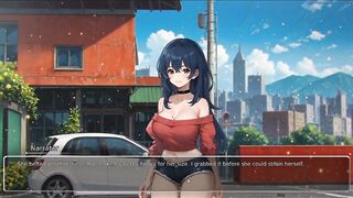 Bluring the walls ROMANCE Anime Game Ep.1 My GF expose her FLAWLESS BUTT in the STREET !