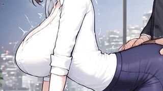 Waifu Secretary POV – Red Underware & Hair Multiformity Office Close-Up Screwing