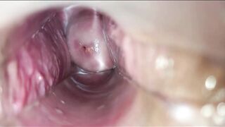Palpitating climax inside twat