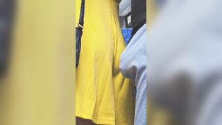 Nearly Caught In a Bus When a Impure Stranger CUM In Her Hand