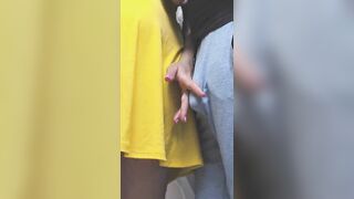 Nearly Caught In a Bus When a Impure Stranger CUM In Her Hand