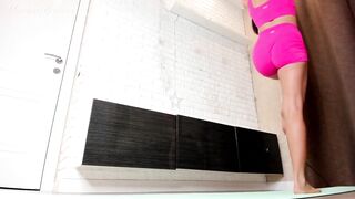 Hatha Yoga in Constricted Pink Shorts - Stretch, Balance & Flow