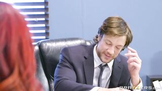 Rachel and Skyla share some office dick - Brazzers