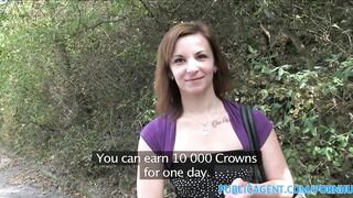 PublicAgent Brunette hair having sex outdoors in the bushes