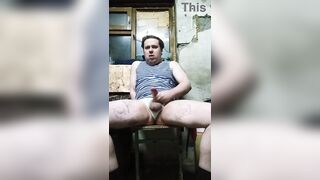 Homosexual cums and covers his entire screwing face with new cum!