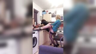Sissy Latex Maid Lucy gets Pegged In Chastity