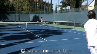 HD FantasyHD - Little Dillion Harper gets drilled on the tennis court