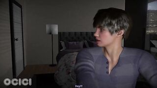 A mother I'd like to fuck with a toned body and a great ass works out in the living room during the time that her stepson sees - CG Comics - OCICI