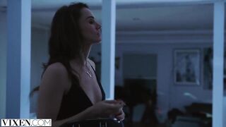 VIXEN - Janice Griffith and ivy wolfe sneak into backyard for nighttime pool joy