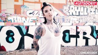 LETSDOEIT - Breasty Tattooed Spanish Sweetheart Banged Super Hard Outside