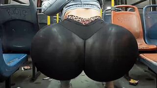 "Masked Stud Grabs big beautiful woman's Massive Butt in Public Bus - Risky Tease"