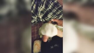 Hot Little White Ankle Socks Tugjob Sockjob