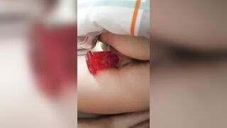 Large Red Sextoy From the Side