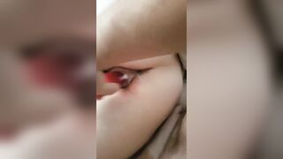 Large Red Sextoy From the Side