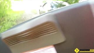 Roadside - large butt latin chick honey bangs her mechanic in the woods
