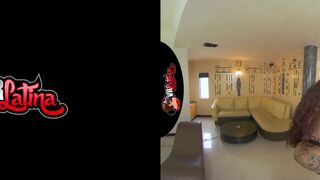 VRLatina.com - 5K VR Porn Staring Ebony Bitch goddess
