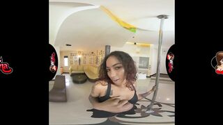 VRLatina.com - 5K VR Porn Staring Ebony Bitch goddess