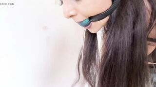 Femdom Servitude: Leash, Shlong Gag & Door Suspension. Jezebel Part1 (4k +bts)