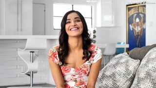 1ST SCENE EVER! Tiny nineteen Year Old Lalin girl Emily Willis Takes A Massive Dong
