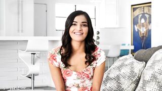 1ST SCENE EVER! Tiny nineteen Year Old Lalin girl Emily Willis Takes A Massive Dong