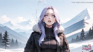 Snow Queen's Milk Spray Climax in Alpine Peaks