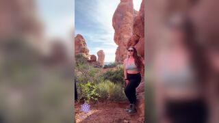 POV Cum All Over Large Melons Banged a Stranger in Nature Scenic Hike