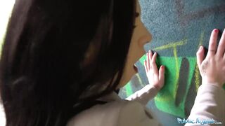 Public Agent Hawt brunette hair lady screws and sucks to make ex jealous