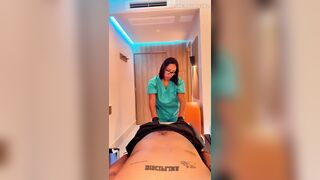 POV Carnal Latin chick Massage - Relaxing Music, HJ & Fellatio Finish