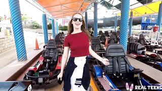 Real Teens - tiny teen Jillian Janson car flashing