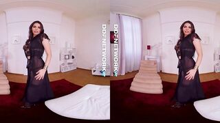 Glamour VR underware model Zafira rides sextoy in POV masterpiece by DDF
