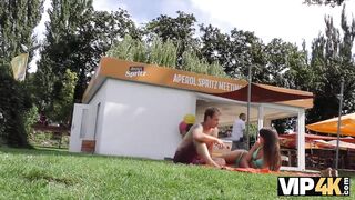 Vip4K.Hunter meets gal on public beach and has anal invasion with her