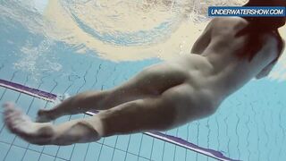 Amateur Lastova proceeds her swim