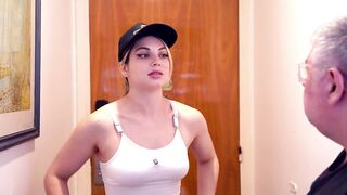 Neverseen Keila Bassi touches herself for Nonohub and ends up with her butt full of his biggest cum