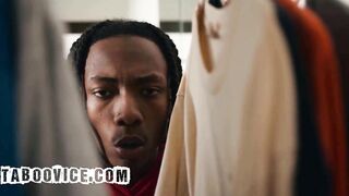 Pervy Dude Demands a Three-some to Ebony Lesbo Pair