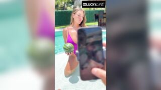 Chilling By The Pool With Alanna Pow And Her Large Natural Tits