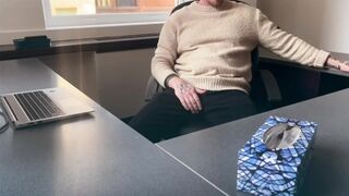 This babe sucks and screws boss to save her job