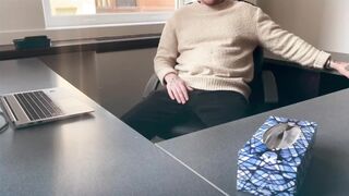 This babe sucks and screws boss to save her job