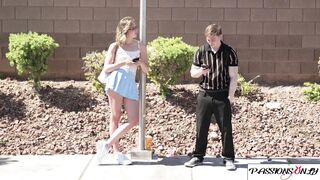 Summer break hookup between sexy nerd and rod