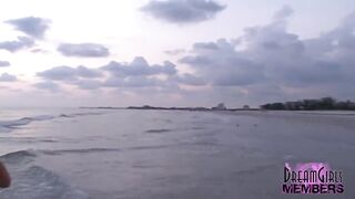 3 Honeys Make Out and Get Topless at a Public Beach