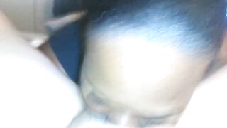 Black Chic Munching On Hairy Pussy