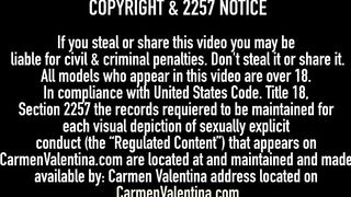 Dirty Blonde Carmen Valentina & Kate England Cum Together!
